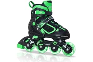 Nattork Blade Roller Skates for Boys with Light Up Wheel, Outdoor & Indoor Illuminating Inline Skates