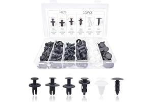 Peslogy 100pcs Plastic Car Body Trim Clips Universal Auto Rivet Fasteners Expansion Screws Push Type Retainers Clips Bumper Clips Panel Clips Car Accessories with Storage Box