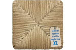 EGC - Seduta di Ricambio in Paglia per Sedia - 37x37 cm - Impagliatura per Sedie da Casa e Ristorazione - Comoda e Resistente - Perfetta per Rinnovare Sedie in Legno