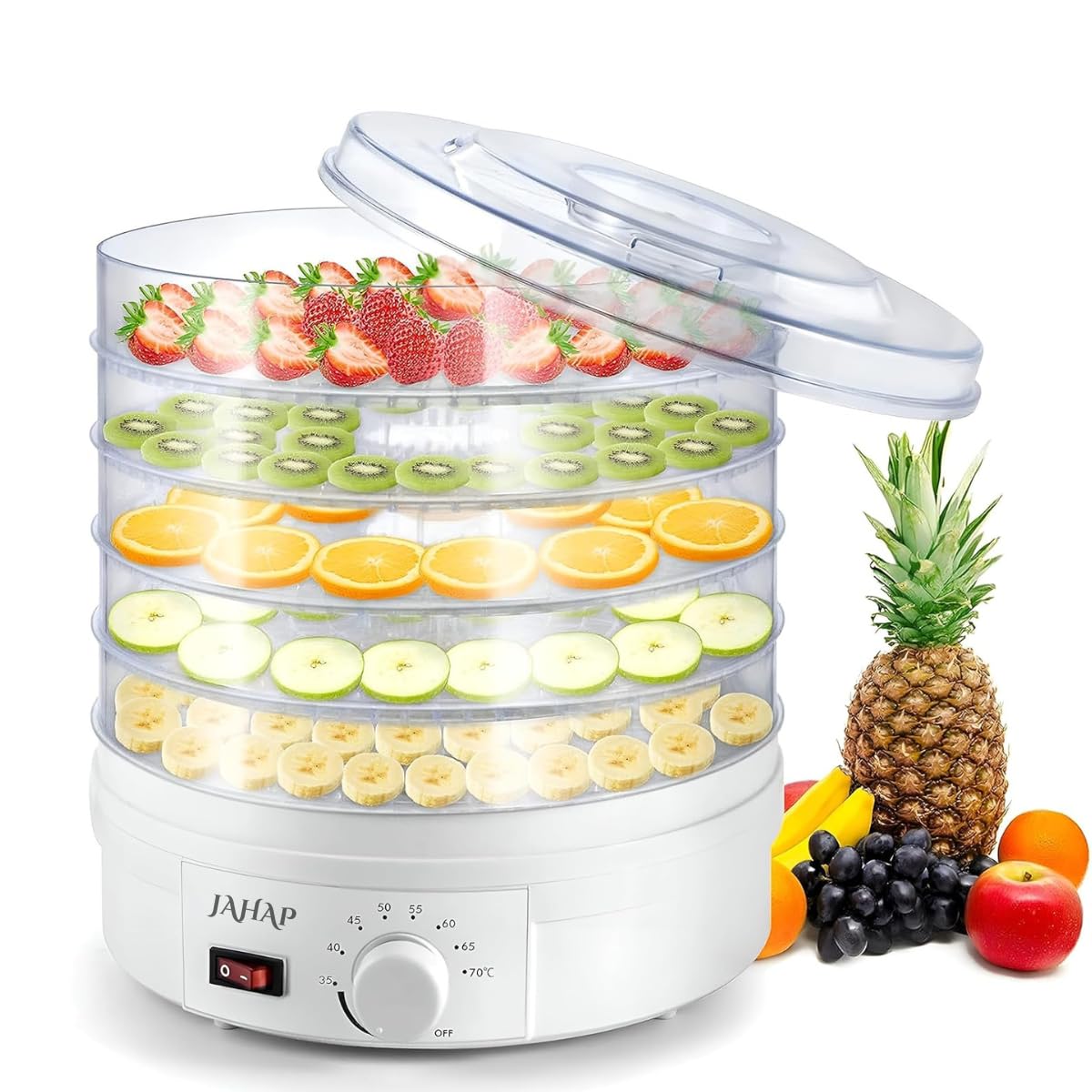 JAHAP CREATION Electric Food Dehydrator Review: Stackable 5-Tray Fruit & Vegetable Dryer for Home & Kitchen