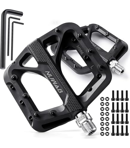SCUDGOOD Mountain Bike Pedals Light Weight Road Riding Bicycle Pedals for AM/FR/DH/DJ/BMX,1 Pair (Blue) Sports & Outdoors