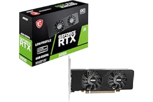 MSI NVIDIA GeForce RTX 3050 LP E 6G OC Carte Graphique - 6 Go GDDR6, 1492 MHz, PCI Express Gen 4, 96 Bits, DP v 1.4a, 2X HDMI 2.1 (Prend en Charge 4K à 120 Hz)