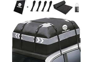 Etechydra Sac de Toit Voiture pour Voyage 700D PVC Coffre De Toit Voiture Souple Coffre de Toit étanche pour Voiture, Coffre de Toit Robuste pour Voitures Coffres de Toit 425L / 15 Pieds Cubes