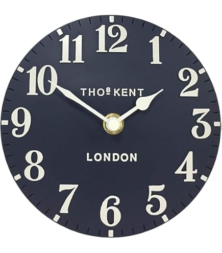 Thomas Kent Arabic 6" Mantel Clock Available In Green, Grey & Blue - Plum Retail - Foto 2
