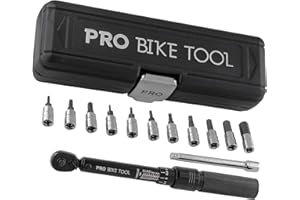 PRO BIKE TOOL 1/4 Set di chiavi dinamometriche - Kit di manutenzione per biciclette da strada e da montagna - Include prese a brugola e Torx - chiavi dinamometriche - chiave dinamometrica bicicletta -