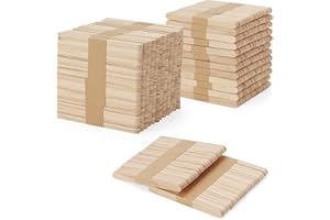 ZEONHAK 1200 PCS 4.5 Inch Birch Wood Craft Sticks, 114 x 10mm Lollipop Sticks for Crafts Arts DIY Decoration