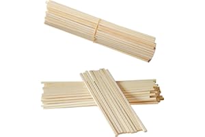 PABBYEEY 200 Stück Zuckerwatte Stäbe Vierkant 30cm x 4mm Zuckerwattestäbe Eckig Stäbchen Bambusstäbe für Zuckerwattemaschine Natürliches Bambus Holz für Holzarbeiten, Kunstprojekte & DIY