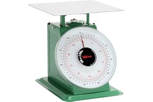 Tada 110lb / 50kg Heavy Duty Portion-Control Mechanical Kitchen and Food Scale Industrial Dial Scale with Stainless Steel Platform