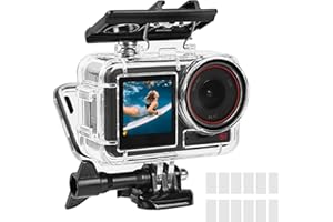 OKFUN Carcasa impermeable compatible con DJI Action 5 pro/Action4/Action3, protección de buceo sumergible sumergible 50M/164FT con accesorio de soporte