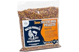 WALTER PRODUCTS WILDLIFE AND AQUATICS Walters All-Round Nutri Mix (2kg) | Pond Fish Food Pellet for Koi, Goldfish and all Cold Water Pond Fish | Nutritional Year Round, 3mm Complete Fish Food Pellets in Recyclable Bags