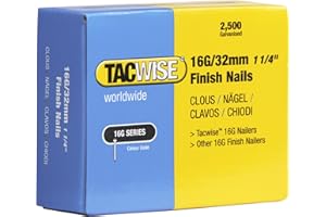 Tacwise 0294 Type 16G / 32 mm Galvanised Finish Nails, Pack of 2500, Silver