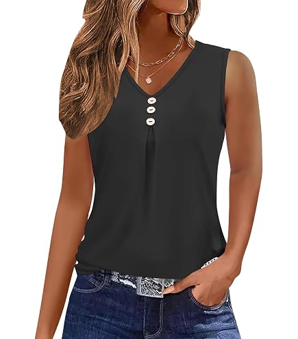 Débardeur Femme Slim Fit T-Shirts Sport Femme Sans Manche Col Rond Chic Y2K Tops Débardeurs Court Décontracté Yoga Fitness Sport Hauts Polyvalente Coupe Ajustée Top D'entraînement Port Quotidien