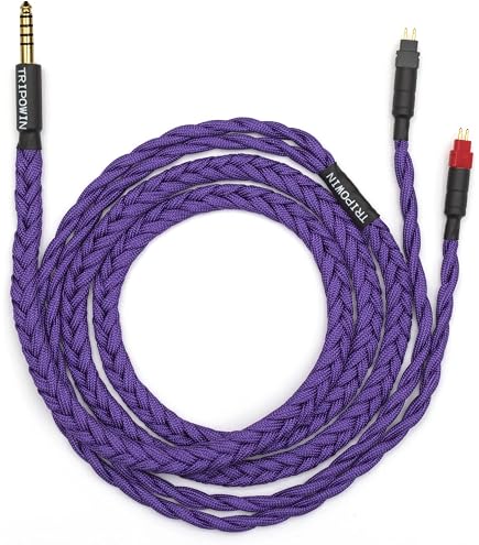 Cavo Audio Bilanciato Per Cuffie Sennheiser HD600/HD580/HD650/HD660s – 8 Core Placcato Argento OCC, Connettore 4.4mm, 1.2m