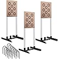 Tandefio 3 Pcs Shooting Target Stand for Outdoors Paper Target Holder Cardboard Targets with Stable Adjustable Base for Paper Shooting Targets Cardboard Silhouette