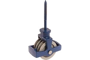 CHARLES WATSON 44mm Blue Double Screw Cast Pulley with Nylon Wheel