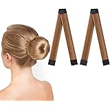URAQT Chignon per Ciambella, 2 Pezzi Chignon Facile Per Capelli Chignon Bun Maker, Fashion Hair Styling Clip Hairstyle DIY To