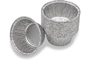 Mamatura Lot de 25 barquettes rondes en aluminium pour barbecue | Compatible avec de nombreux modèles de barbecue courants avec bacs de récupération ronds | Char-Broil Landmann Disposal Drip Pans