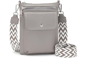 Atgbiem Handy Umhängetasche Damen klein Handytasche Zum Umhängen Kleine Handtasche Damen Crossbody Bag Damen Grau