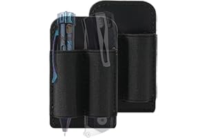 ‎VIPERADE VIPERADE PL6 EDC elastyczna łatka organizatora z haczykiem, skórzany uchwyt boczny EDC do taktycznego pióra latarki EDC Battery Przekładnie do organizowania codziennej torby