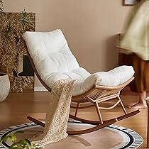 Chaise Berçante Velours Fauteuil à Bascule Design Avec Fonction Allongée - Confort Premium Pour Salon Et Allaitement Siège Détente Salon