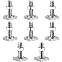 RFYTDCF 6 stuks T-moetadapters, dakdragers, M8 groefstenen, set klemschroeven met moeren en sluitringen, roestvrijstalen houder, dakkoffer, bevestiging, accessoires, compatibel met T-groefrail