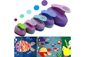 CINY Circle Punch Set Round Embossing Device, Scrapbook Paper Punchers Craft Punches Round Shape Paper Punches for Card Making DIY Albums Greeting Cards (5 pcs, Diameter 9mm+25mm+38mm+50mm+75mm)