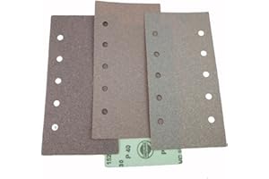 ROTIX Set 15 Stück Schleifstreifen Schleifblatt 115 x 230 mm für Schwingschleifer grob-mittel je 5x Korn #60/80 / 120