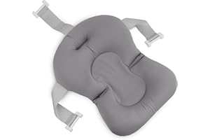 TWISTSHAKE 78829 Asiento de baño para bebé, antideslizante, suave, flotante, cojín de aire, Gris Pastel, Talla única, 1 Unidad, sin baño
