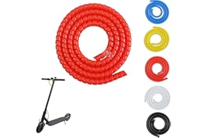 Gdraco Protector de cable en espiral para Xiaomi M365/m365 Pro/Pro 2/1S Scooter eléctrico, 1 m, color rojo