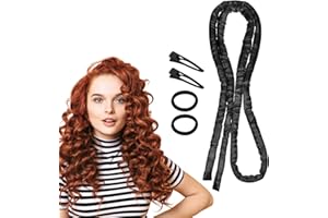AOZUO Heatless Curling Rod Headband, Heatless Hair Curler Heatless Curls Overnight for Short Long Hair No Heat Overnight Curls with Thin Curlers to Sleep In for Short Hair(Black)