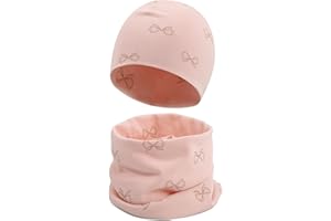 Cheerful Mario Cotone Berretto e Sciarpa Scaldacollo Coordinati per Bambini Modello Carino Neonato Cappello y Sciarpa