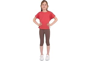 infatti Leggings ¾ en Coton pour Enfants Filles Pantalons Doux et Confortables pour Les Tout-Petits entraînement décontracté Style Court élégant vêtements de Base Tonia
