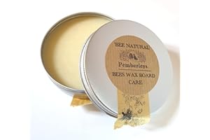 'Bee Natural' & 'Vegan Naturally' Wax Chopping Board Care - Pemberleys of Baker Street - Board Wax/Board Butter/Board Oil/Board Conditioner (Beeswax, 100ml)