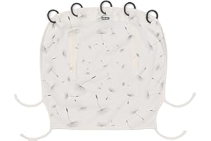 Dooky Universal Cover Dandelion Sonnenschutz, Wetterschutz für Babyschale, Kinderwagen und Buggy (UV-Schutz LSF 40+, TÜV getestet, universale Passform), Weiß