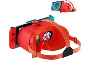 VR Brille für Nintendo Switch/Switch OLED, Switch Virtual Reality Brille mit Verstellbaren HD-Linsen und bequemem Kopfband, Labo Goggles VR Kit 3D-Brille für Switch Zubehör