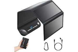 ECOSONIQUE TECHNOLOGY Ecosonique 8W Solar Ladegerät für Handy mit USB-C 5V Ausgang, IPX4 Wasserdicht & Faltbares Solarpanel für iPhone, Samsung, Xiaomi & mehr, Tragbar Solarladegerät für Camping, Wandern, Outdoor