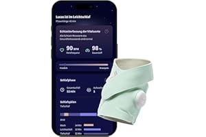 ‎OWLET Owlet Dream Sock – Pulsoximeter, Liveübertragung von Herzfrequenz, Sauerstoffsättigung & Schlafverhalten bei Säuglingen & Babys