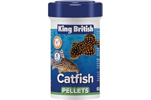 King British – Pellets para Bagres 60g: Alimento Completo hundible con multivitaminas para bagres y Otros Peces Tropicales de Fondo