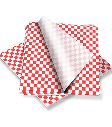 Sourcing Map 200pcs Square Checkered Wax Paper, 8.66" X 8.66", Oil-Absorbing, Dry Food Wrapping Paper For Sandwich, Baking, Picnic, Hamburger, Kitchen - View #4