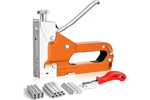LYTOOL Spillatrice per Legno, Spillatrice Manuale Multifunzione 3 in 1 con 2000 Graffette, Pistola Graffatrice Manuale per Tappezzeria,Decorazione, Mobili,Porte e Finestre,Tessuto,Moquette,con Levapunti