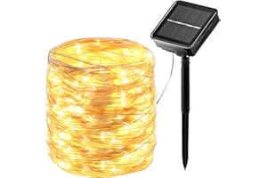 hangyiwei Luci Solari da Giardino Esterno, 26 m 240 LED Catena Luminosa Esterno Solare 8 Modalità Luci Esterno Decorative Per Patio, Cortile, Matrimonio, Festa