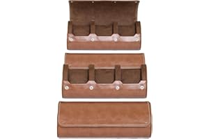ROTHWELL Custodia da viaggio porta orologi per 3 orologi | Robusta protezione portatile, adatta a tutti gli orologi da polso e smartwatch fino a 50 mm (marrone/marrone)