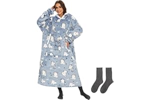 Gogola Oversized Hoodie Decke Damen，Verlängern Decken Hoodie,Extra Dick und Warm Deckenpullover，Blanket Hoodie Geeignet für Männer, Frauen und Teenager