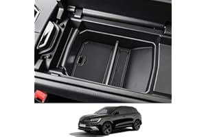 CDEFG Compatible with Renault Austral/Espace 6/Rafale 2024 2023 Centre Console Glove Box Armrest Storage Box Car Centre Console Organiser Tray Austral E-Tech Hybrid 2024 Accessories (Black)