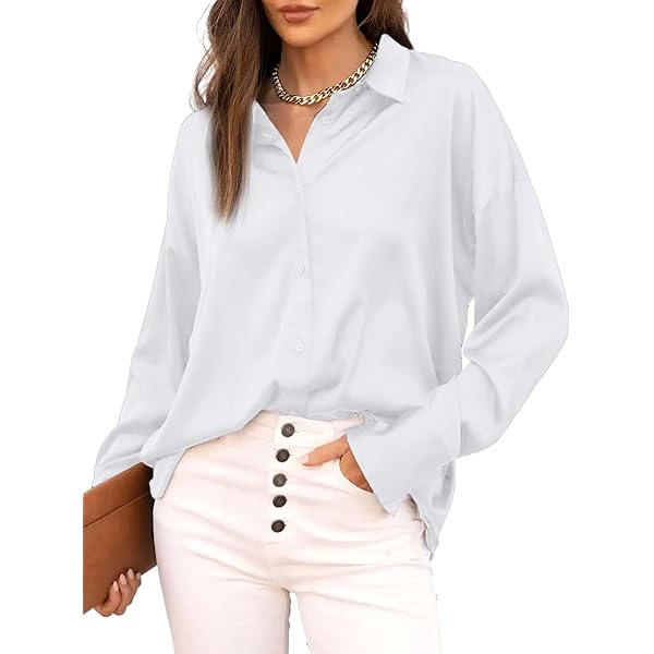 CUPSHE Satijnen Shirt Top voor Vrouwen Bow Tie Lange Mouw Glanzende Hoge Hals Werk Casual Blouses, Donkerblauw, L