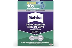 METYLAN Ovalit TDV, Colle papiers peints pour toile de verre, voile de verre et intissés - Colle pour revêtement à peindre à diluer -Paquet de 1kg (50m²)