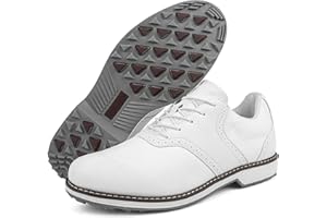 LZQPEARL Zapatos De Golf para Hombre, Botas De Golf De Cuero Sin Clavos, Zapatillas De Deporte De Entrenamiento De Golf Informales Antideslizantes, Transpirables Y Clásicas
