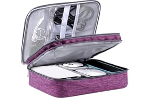 LIVACASA Bolsa de Viaje Cable Organizador Estuche para Eléctricas Accesesorios Impermeable Portatíl para Cables Cargador Bolsillo