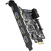 Scheda SupaHub PCI-E con porta USB 3.0 di tipo A (4) e tipo C (1) per un totale di 5 porte USB 3.0, lunghezza di frequenza de