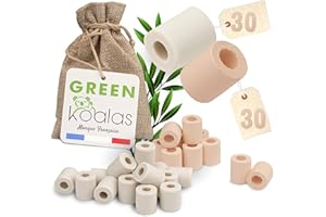 GREEN KOALAS Perles de céramique EM (30 Perles Grises + 30 Perles Roses)